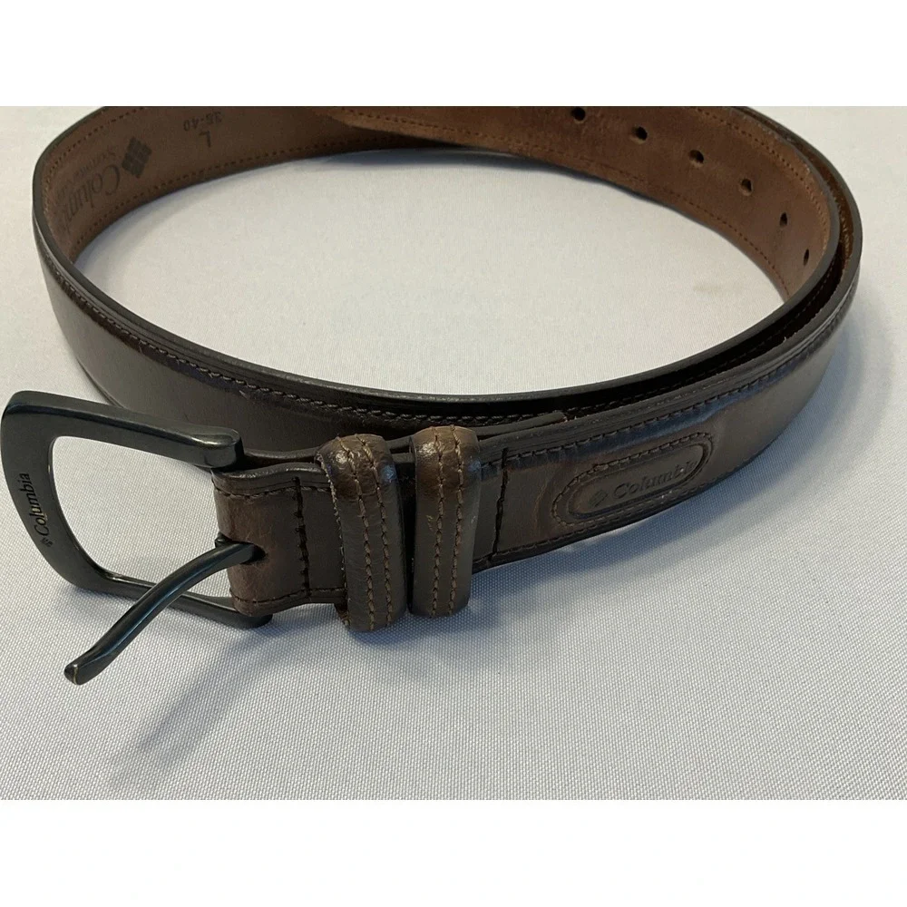 Columbia Sportswear Co Brown Genuine Leather Belt Sz 38 Style 95 11CO02A9‎